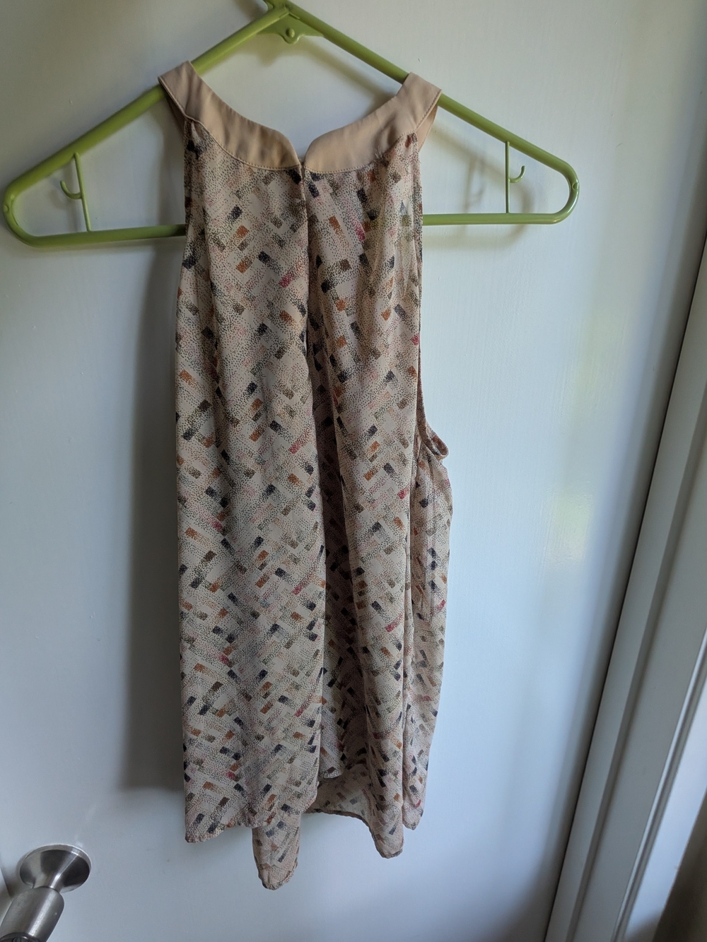Bellatrix Beige Multi-Print Sleeveless Dress
